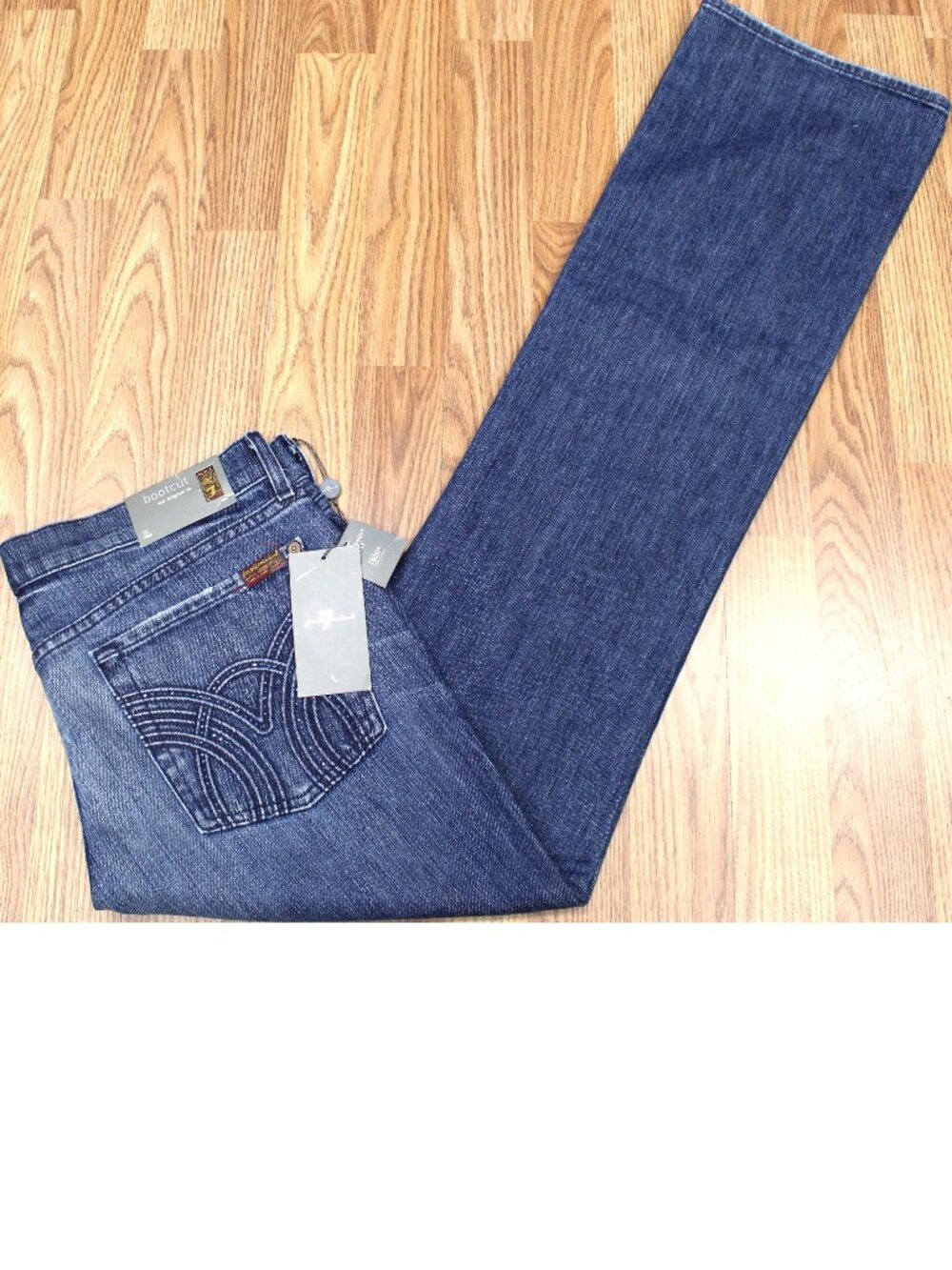 NEW! 7 FOR ALL MANKIND WOMENS BOOTCUT ORIGINAL FIT JEANS Sz 32 - Picture 3 of 5